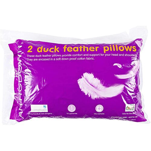 Articdown Duck Feather Pillow Twin Pack